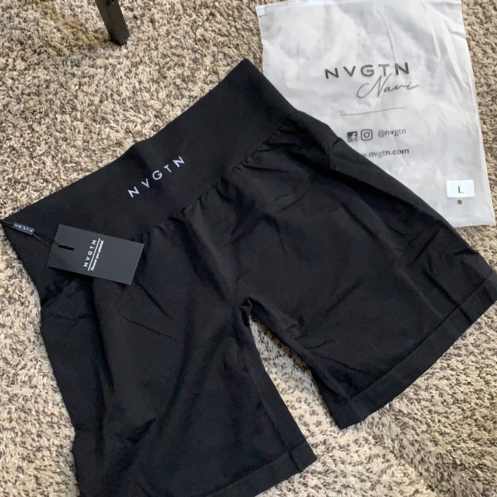 NVGTN Black Solid pro shorts